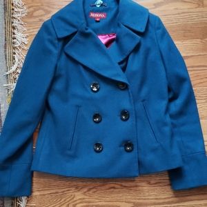 Merona Teal Wool Peacoat, S